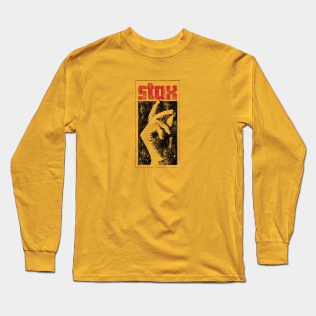 Stax Records Distressed Long Sleeve T-Shirt by KevShults